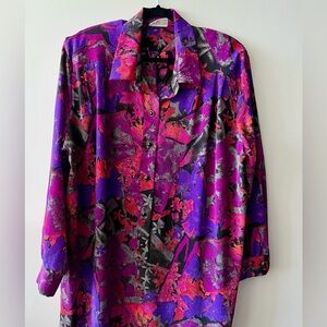 Vibrant Purple and Pink Women's Shirtdress